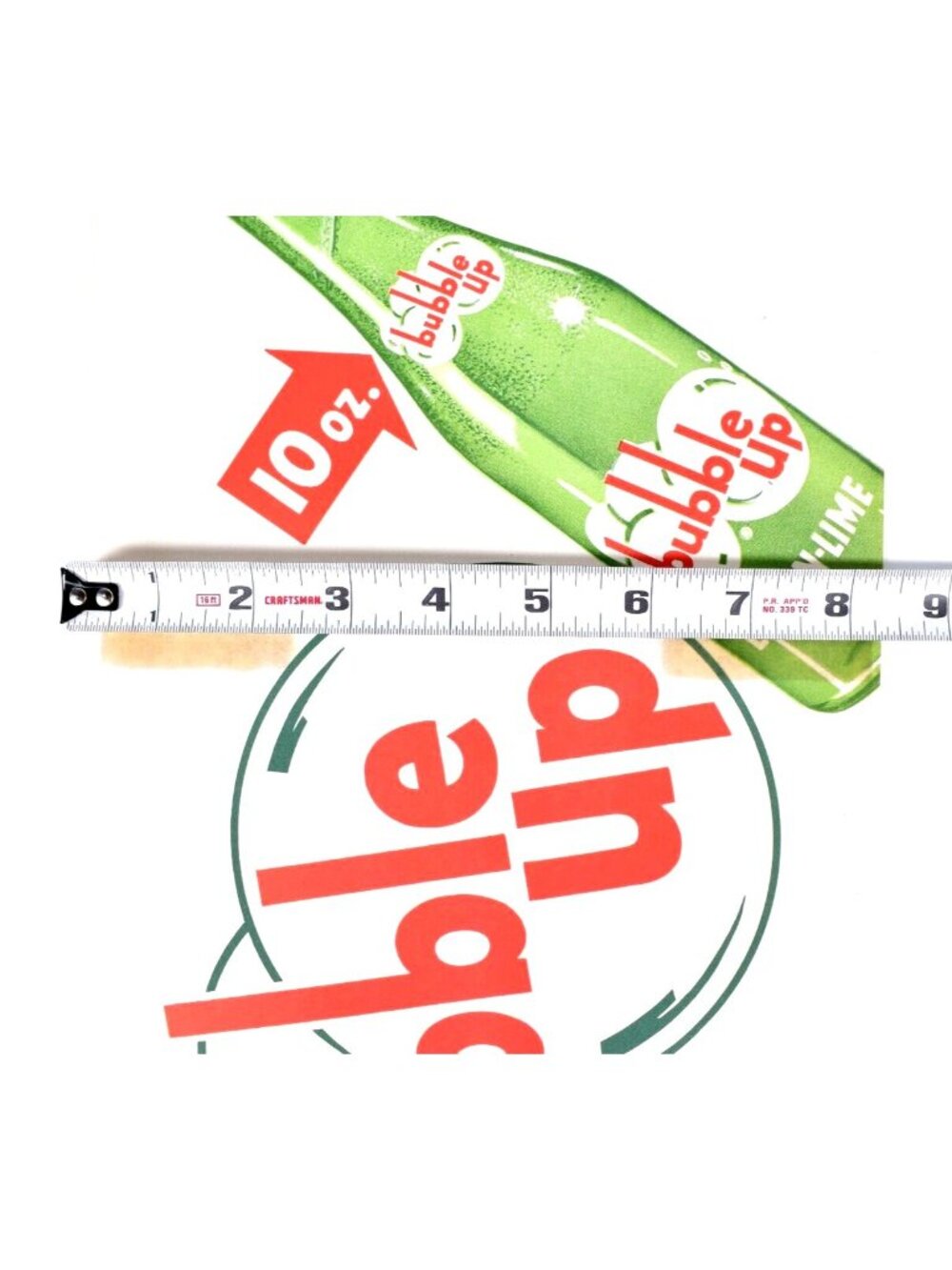 1950's New Old Stock Drink Bubble Up Lemon Lime Soda Window Display Sign Cola - Picture 6 of 6
